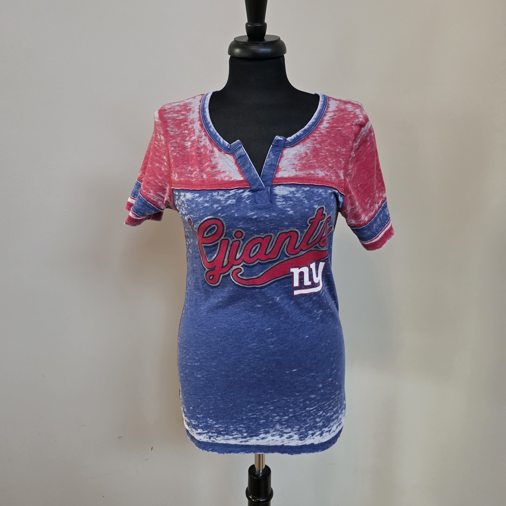 NFL Women's Red and Blue Giants Tee